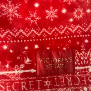 Victoria's Secret Festive Red Blanket